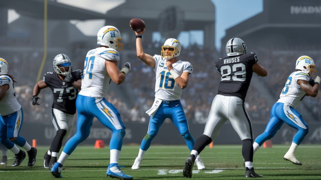 los angeles chargers vs las vegas raiders match player stats