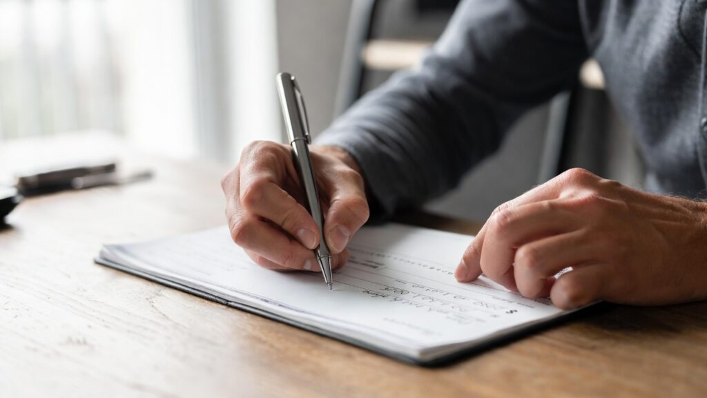 how to write a check