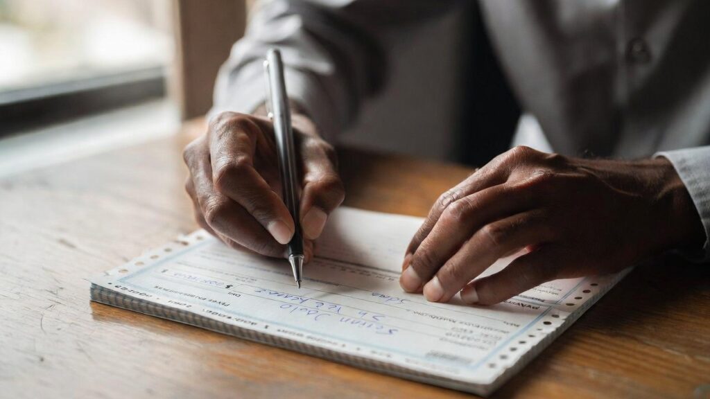 how to write a check